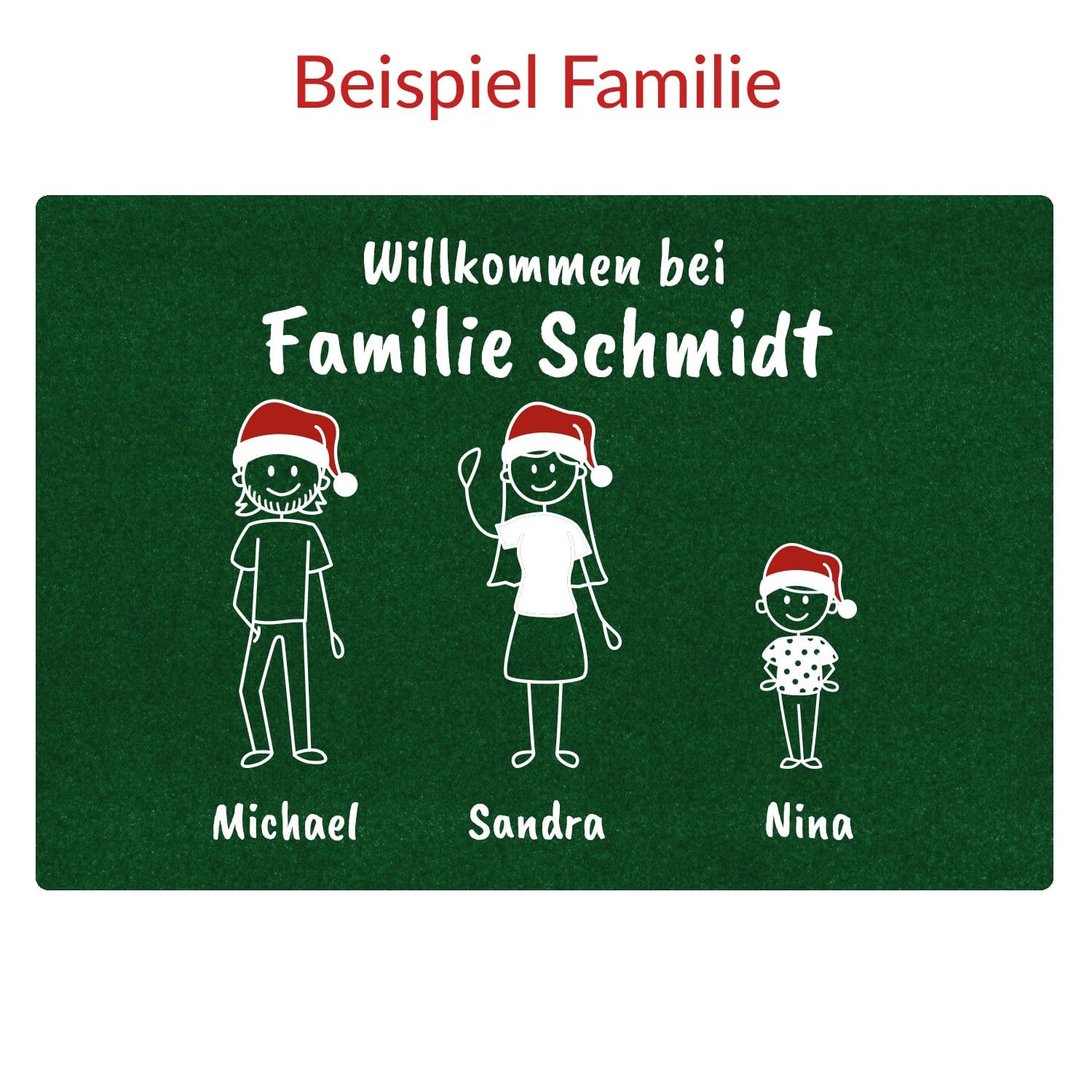 Fußmatte - Comic Familie - Weihnachtsedition